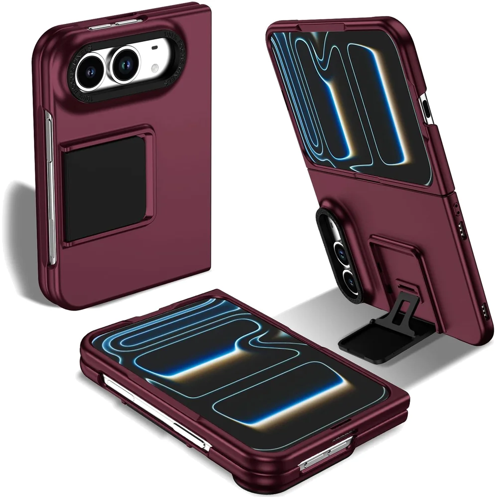 Square Kickstand Case for iPhone Duo in Burgundy